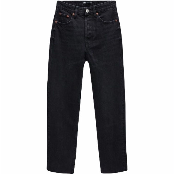 Zara Jeans Zara Denim Black Slim Fit High Rise Ankle Cut Jean